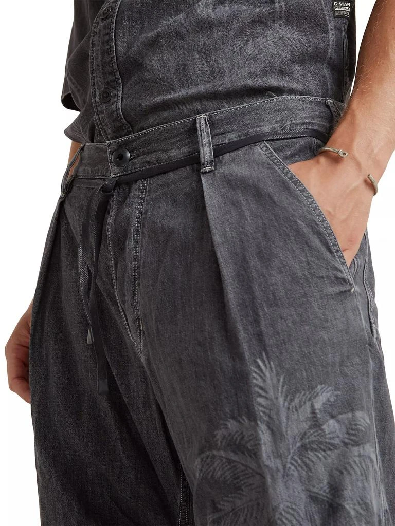 G-Star RAW Pleated Wide-Leg Denim Pants 5