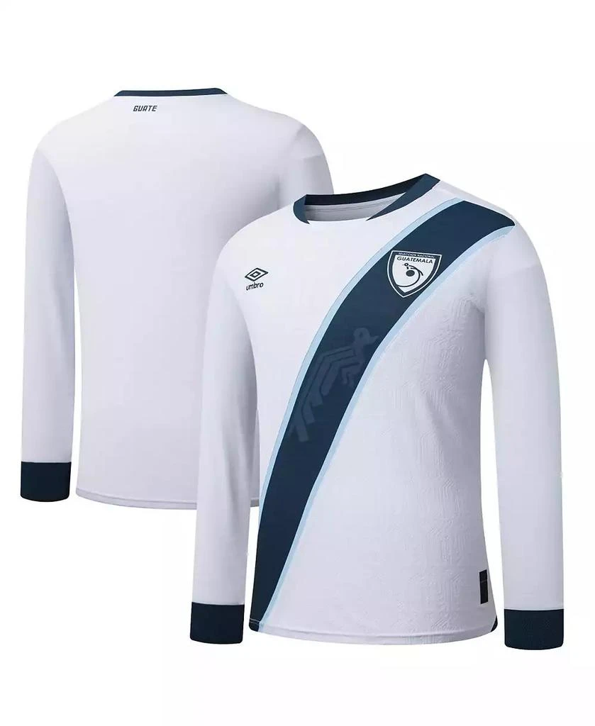 Umbro Men's White Guatemala National Team 2025 Home Replica Long Sleeve Jersey 1