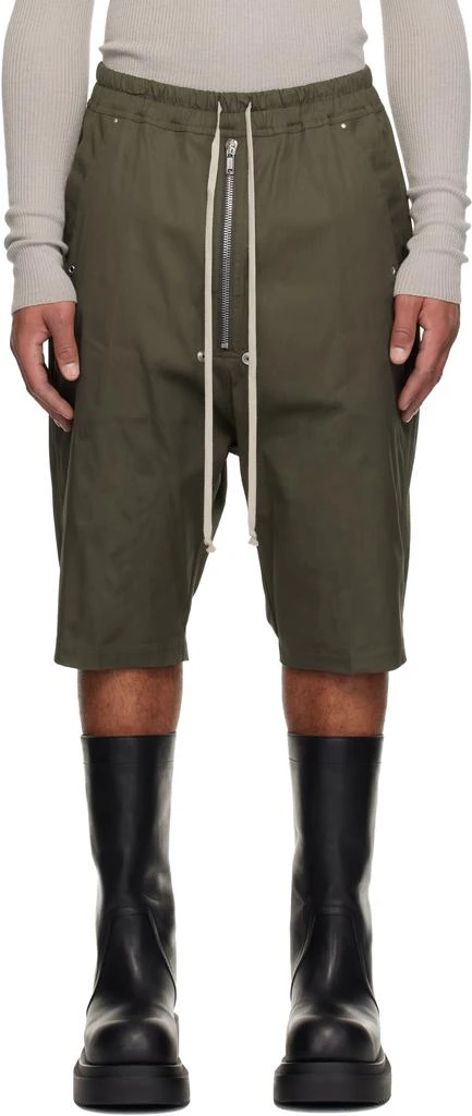 Rick Owens Khaki Concordians Bela Pods Shorts 1