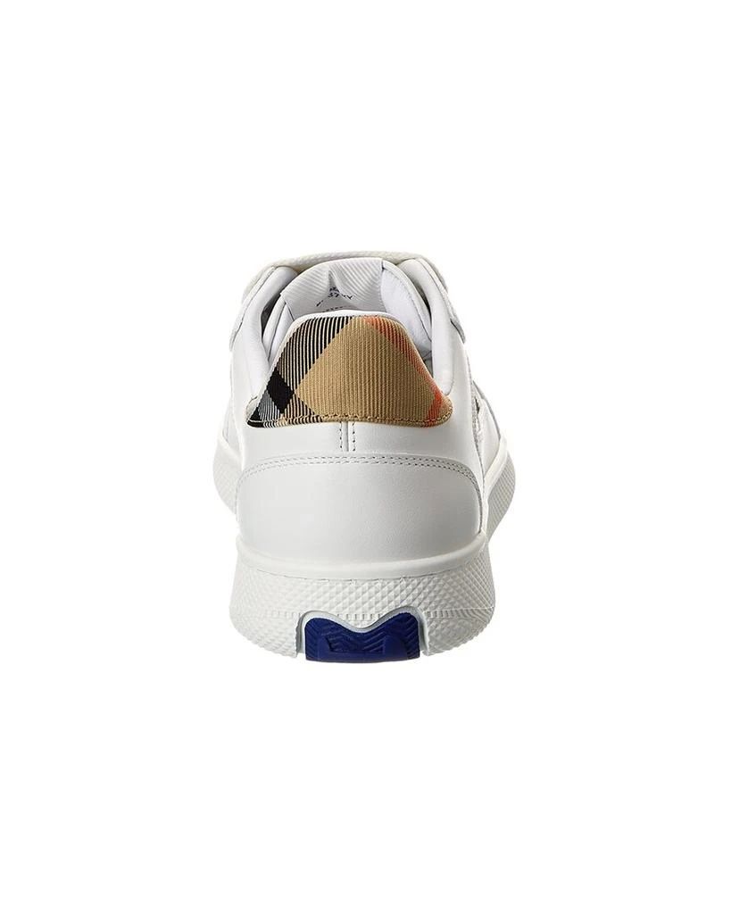 Burberry Terrace Check Canvas 
Leather Sneaker 3