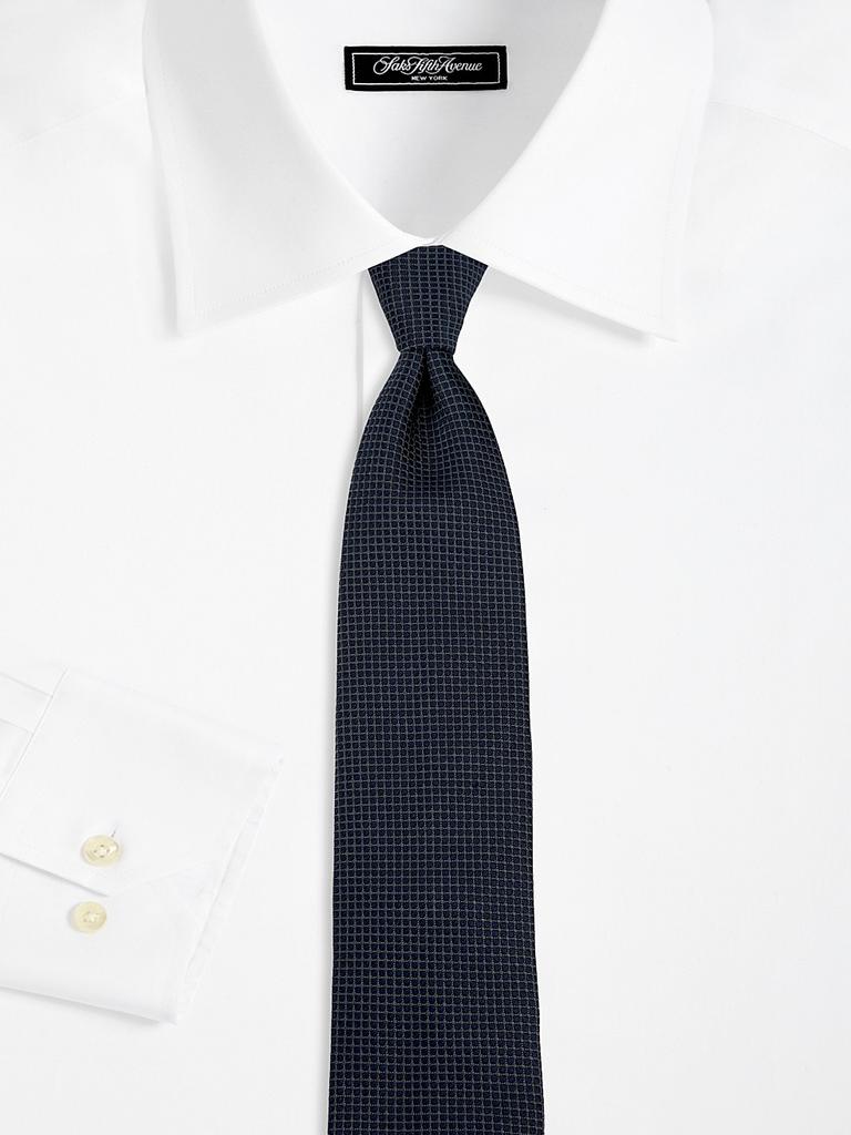 Canali Neat Geometric Silk Tie