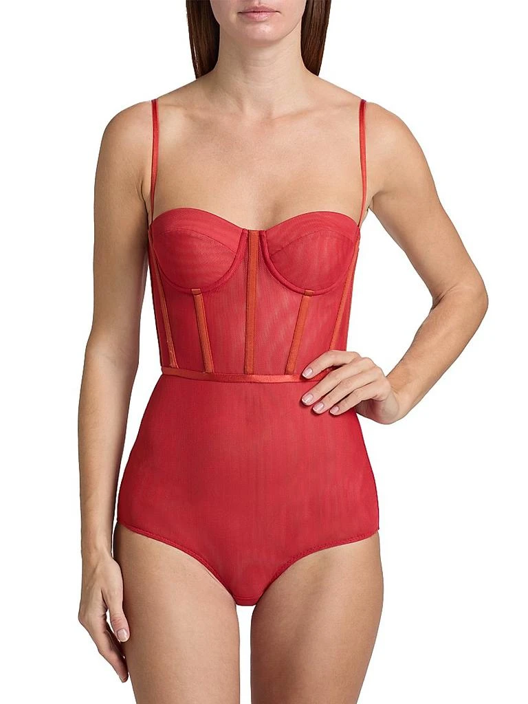 Zimmermann Rebellion Semi-Sheer Corset Bodysuit 6