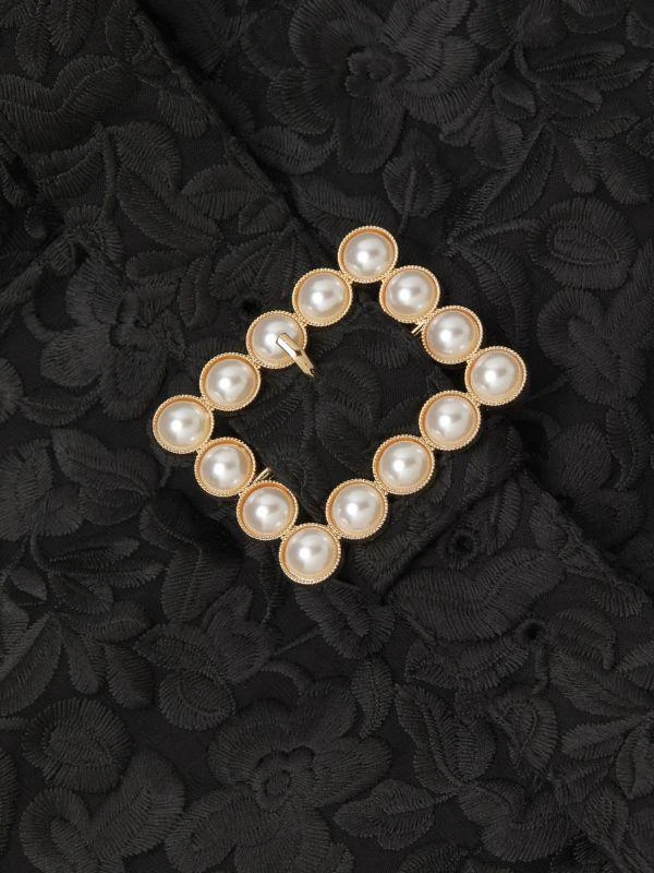 Rachel Parcell Belted Embroidered-Mesh Dress 4