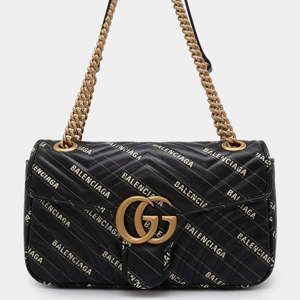 Gucci Gucci Black Leather The Hacker Project GG Marmont Shoulder Bag 1