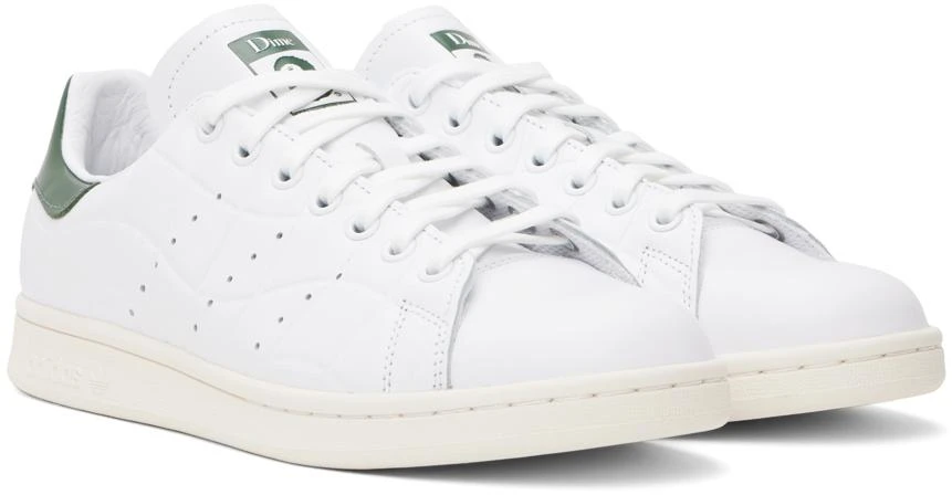 Dime White & Khaki adidas Originals Edition Stan Smith Sneakers 4