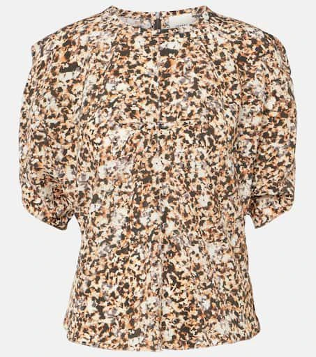 Isabel Marant Karlita printed silk-blend blouse 1