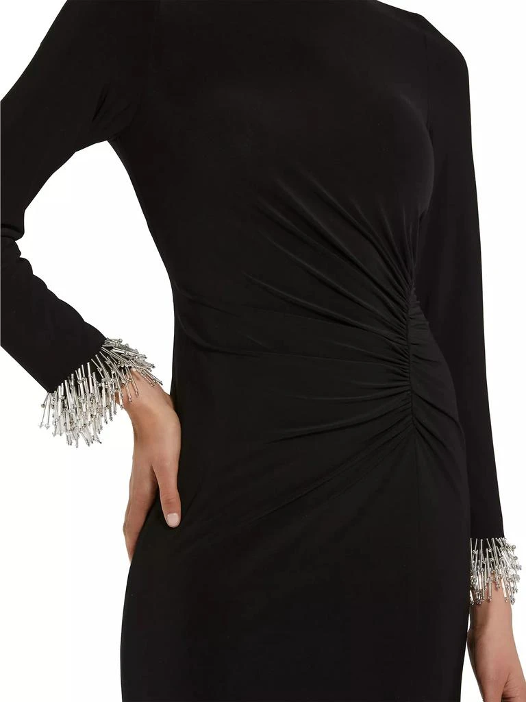 Mac Duggal Seasonless Long Sleeve Jersey Gown With Beaded Sleeve Cuffs 3
