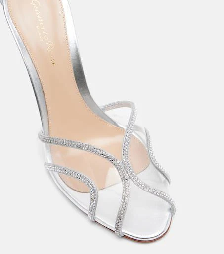 Gianvito Rossi Isabel 95 embellished suede and PVC sandals 5