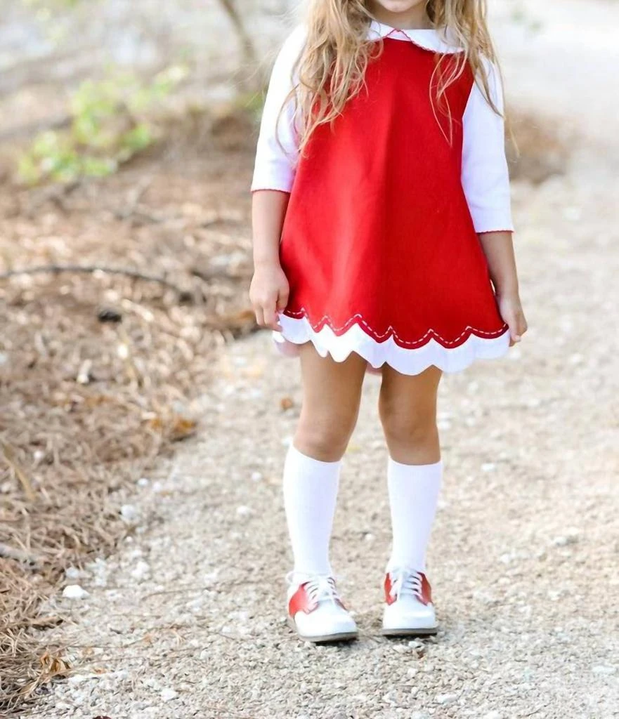 Hazel Jumper Red Corduroy by the Proper Peony 24M