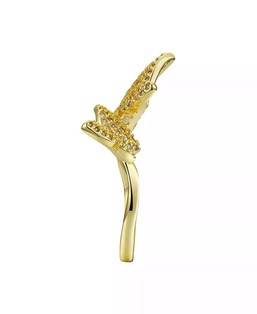 Unwritten Cubic Zirconia Butterfly Bypass Ring 3