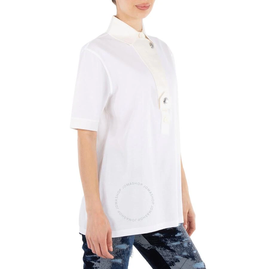 Burberry Ladies White Cotton Polo Shirt 2
