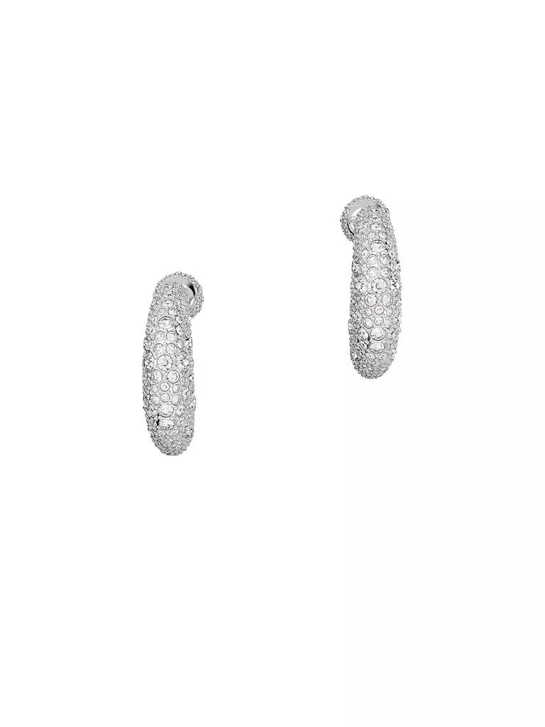 Swarovski Sublima Rhodium-Plated & Swarovski Crystal Crescent Moon Earrings 4