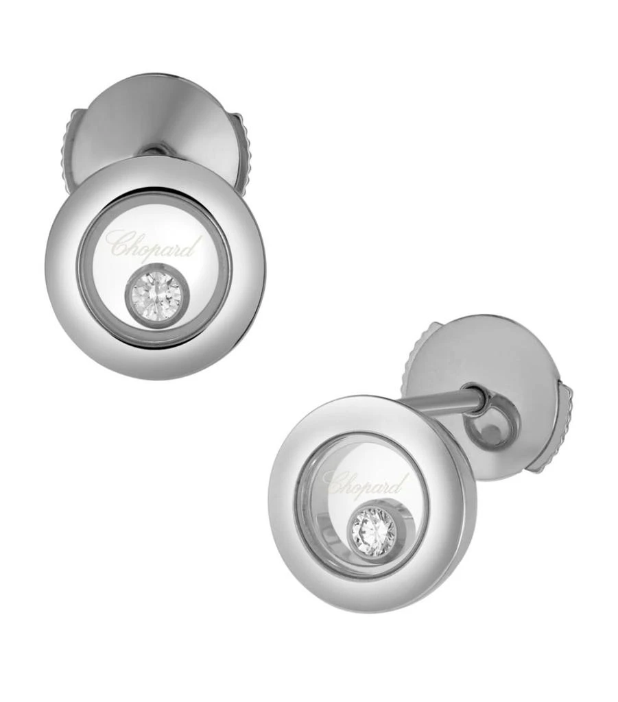 Chopard White Gold And Diamond Happy Diamonds Icons Earrings 3