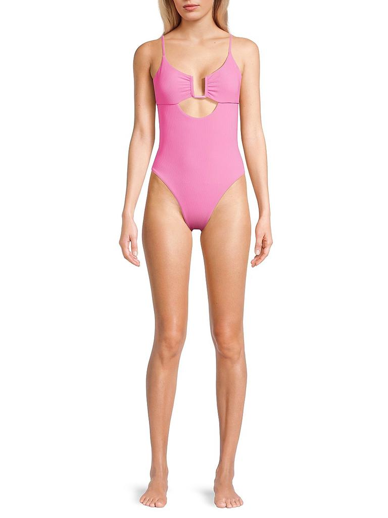 Beach Riot Lindy Ribbed Cut-Out One-Piece Swimsuit