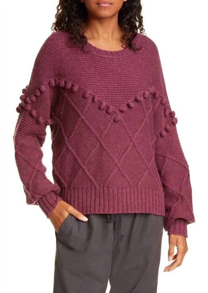 NSF Nsf - Kaaya Textured Mixed Knit Pullover Sweater 1