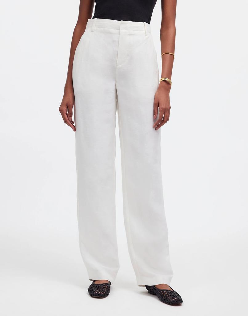 Madewell Mid-Rise Straight Pants in Linen Blend