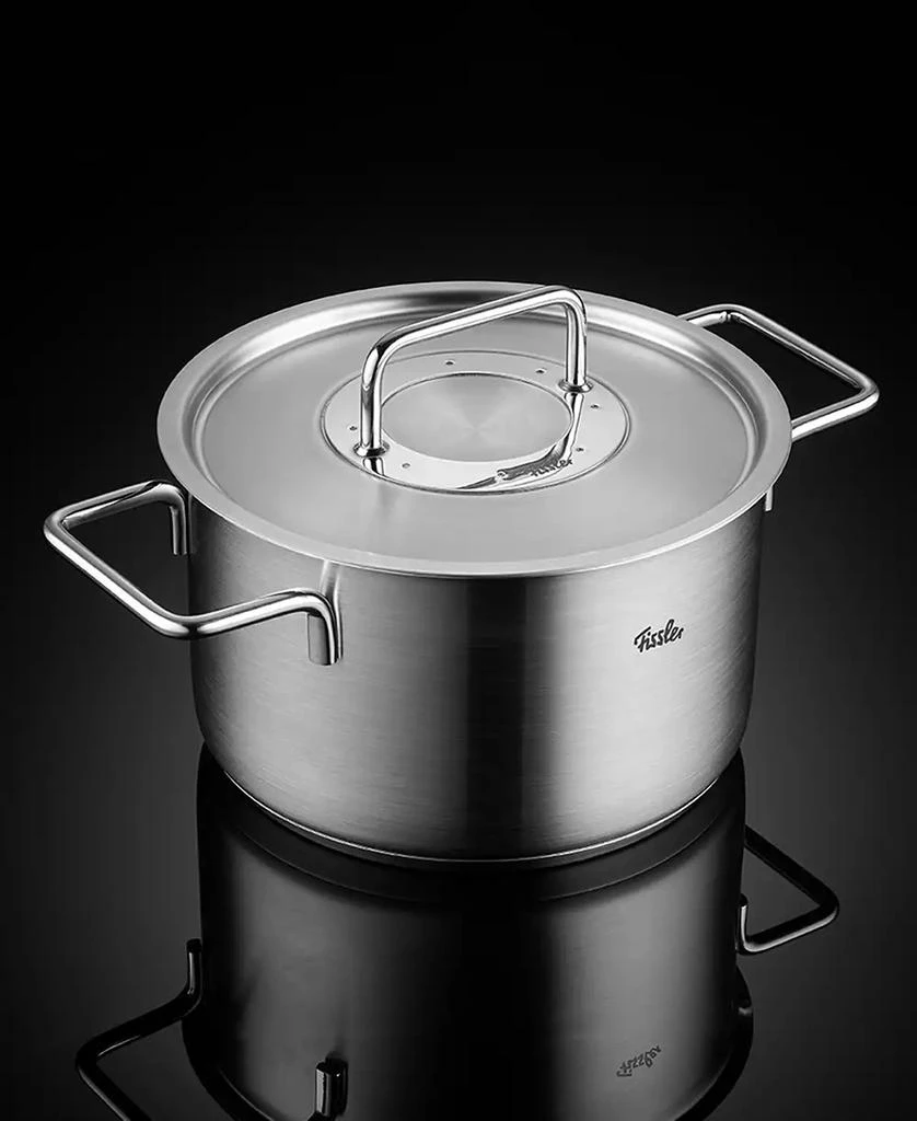 Fissler Pure Collection Stainless Steel 4.2 Quart Stock Pot with Metal Lid 7