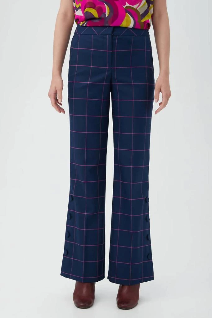 Trina Turk Rockefeller Center Pants In Ink/trina Pink 3