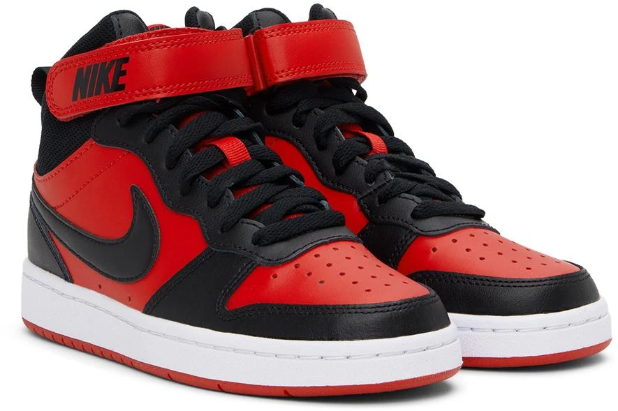 NIKE Kids Red & Black Court Borough Mid 2 Big Kids Sneakers 4