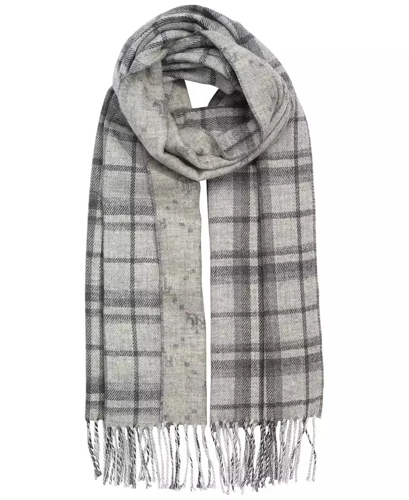 Ralph Lauren Plaid and Logo Double Face Scarf 1