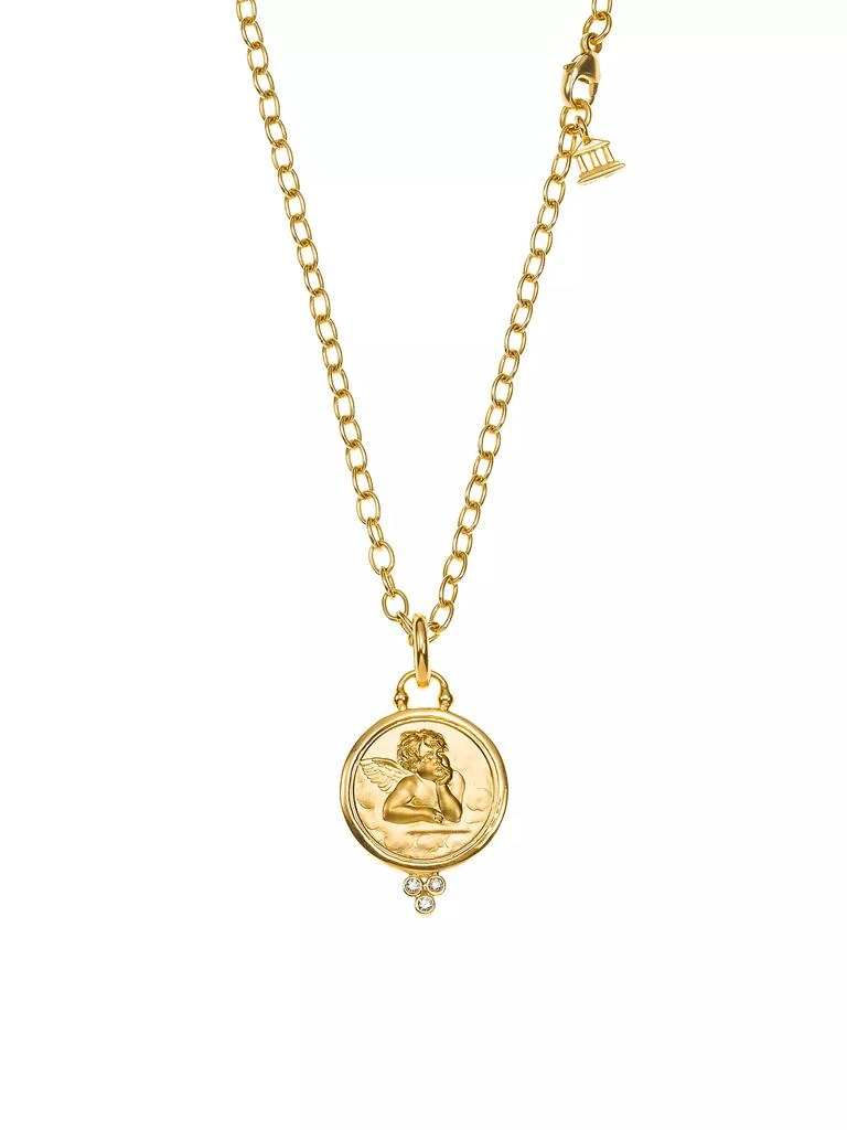 Temple St. Clair Florence86 18K Yellow Gold & 0.08 TCW Diamond Angel Pendant 3
