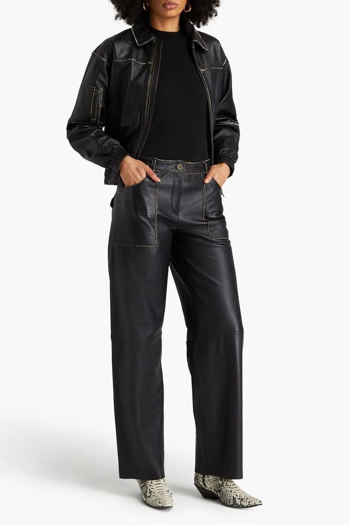 Muubaa Leather wide-leg pants 2