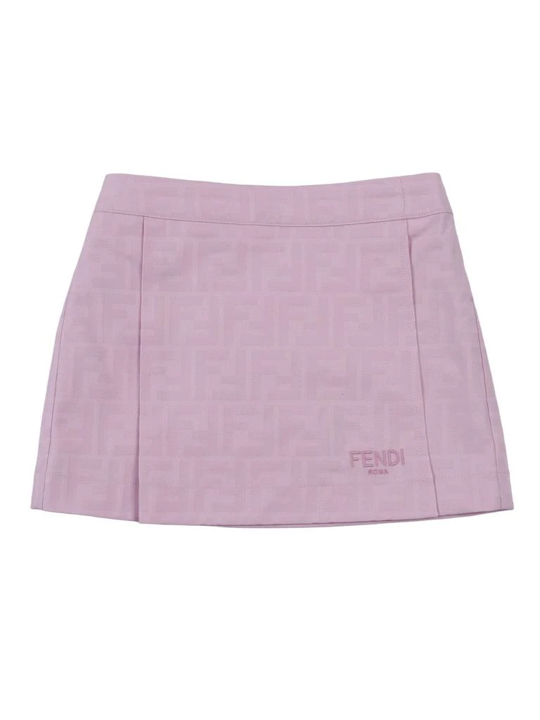 Fendi Fendi Kids Logo Embroidered Skirt