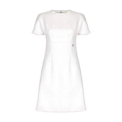 Dolce & Gabbana Raschel tweed midi dress DG logo 1