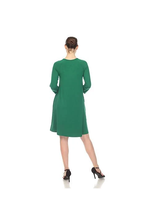 White Mark Mark Womens Criss Cross Neckline Swing Midi Dress 3