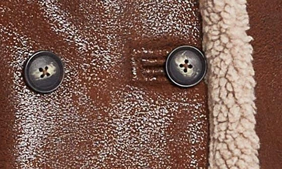 Frye Faux Shearling Lined Faux Leather Coat 8