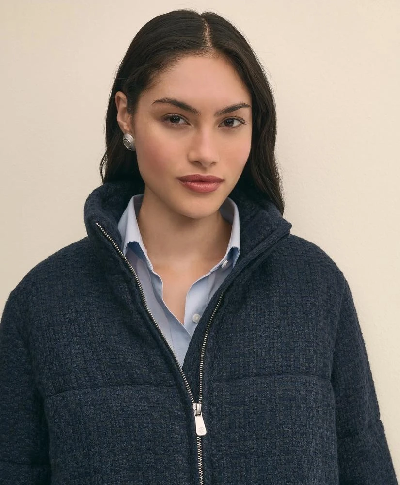 Brooks Brothers Tweed Short Puffer Jacket 3