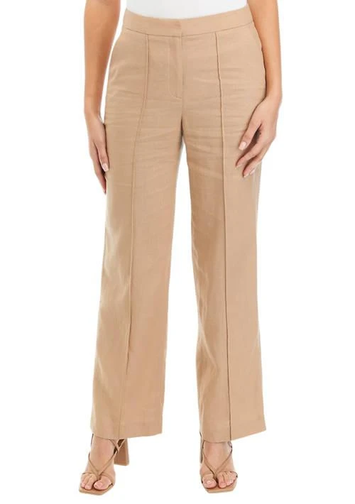 Shop Limited Womens Linen Pintuck Wide Leg Pants on Sale at