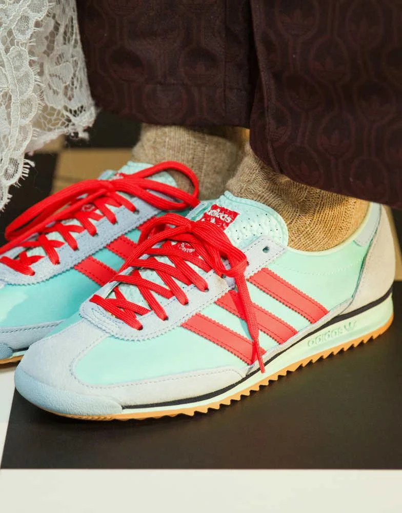 Adidas adidas Originals SL 72 OG in turquoise and red 3