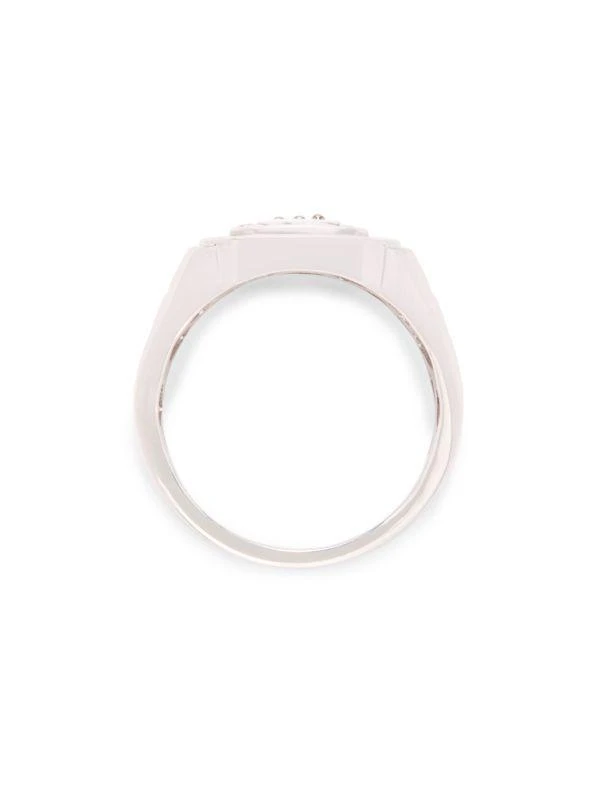 Effy 14K White Gold, Black Diamond & 0.94 TCW Diamond Signet Ring 3