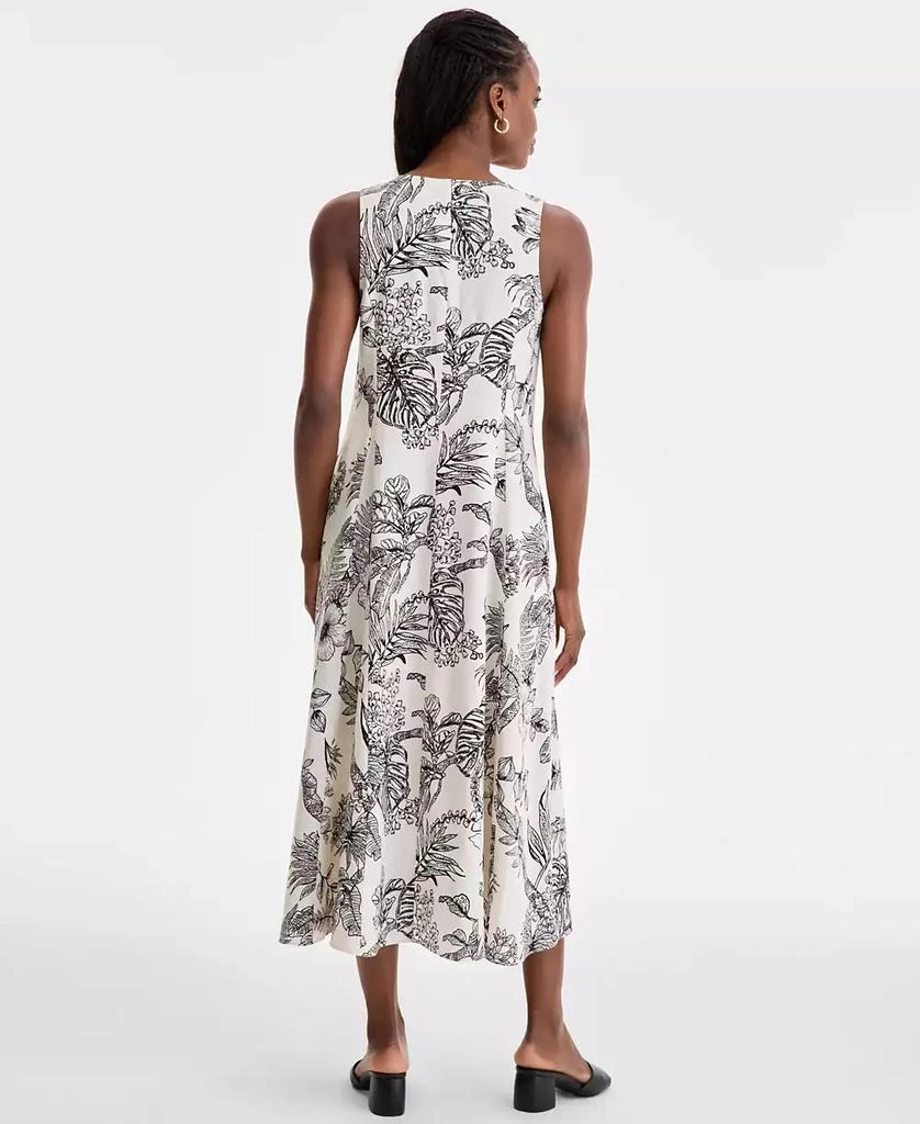 London Times Women's Godet Floral-Print V-Neck A-Line Dress 5