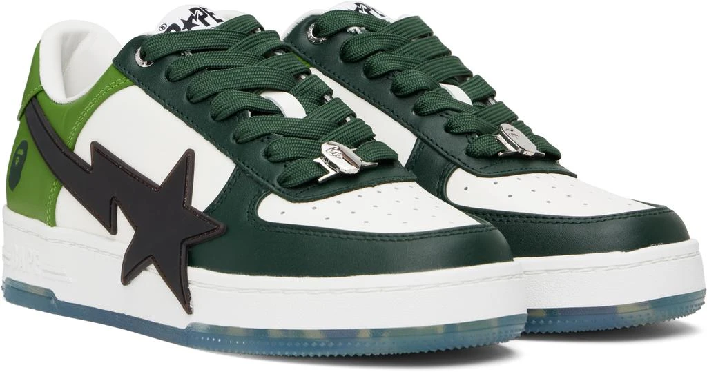 Bape White & Green BAPE STA OS Sneakers 4