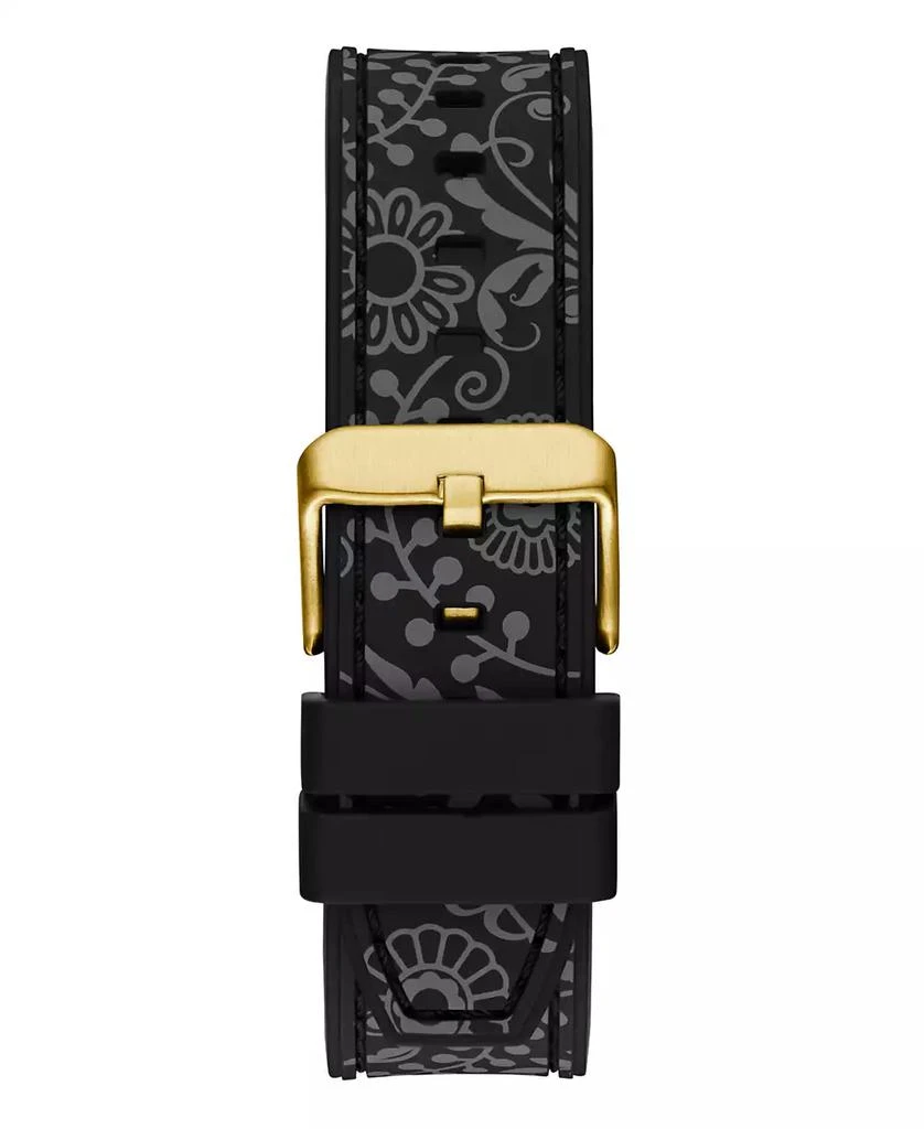 GUESS Men's Multi-Function Black Silicone Watch 44mm 4