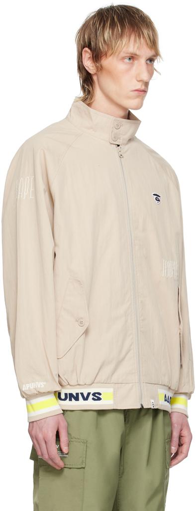 AAPE by A Bathing Ape Beige Lightweight Bomber Jacket