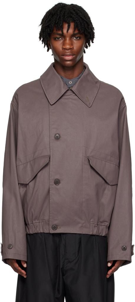 Lemaire Purple Boxy Jacket - Jackets - Free Shipping