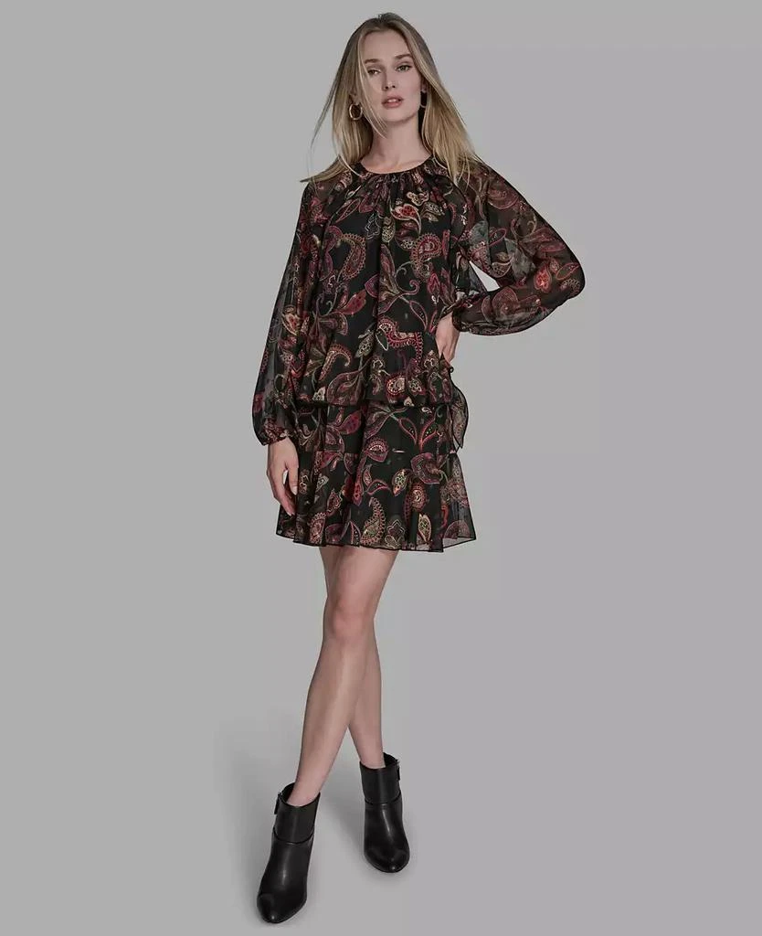 red long sleeved dress Red Long Sleeve One Shoulder Dress