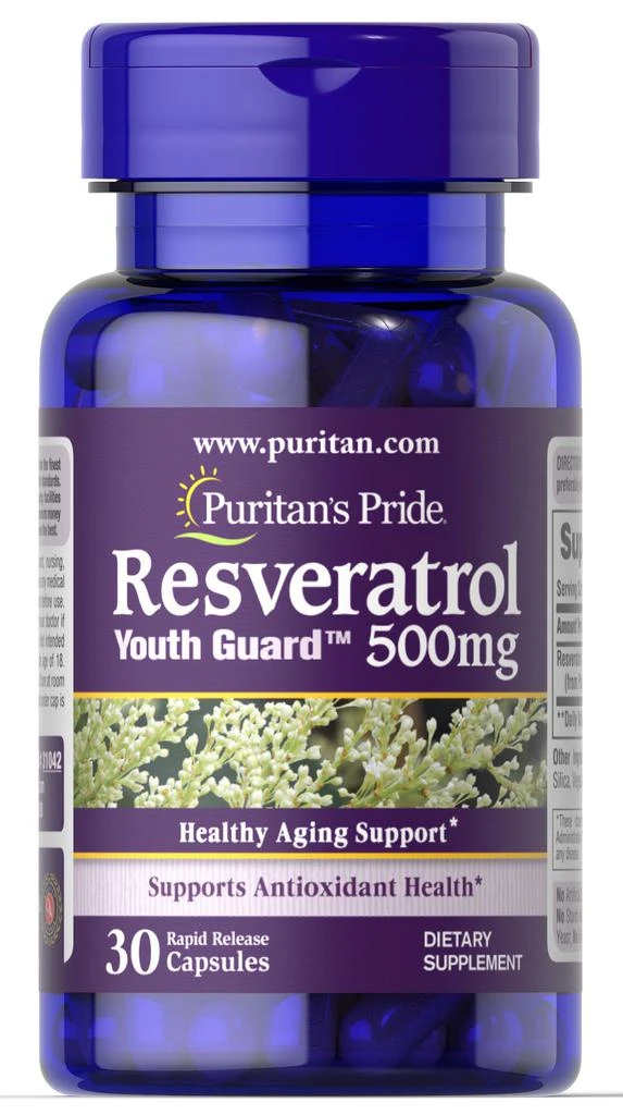 Puritan's Pride Resveratrol 500 mg 30 Capsules 1