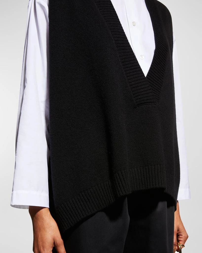 Eskandar Deep V-Neck Cashmere Vest 7