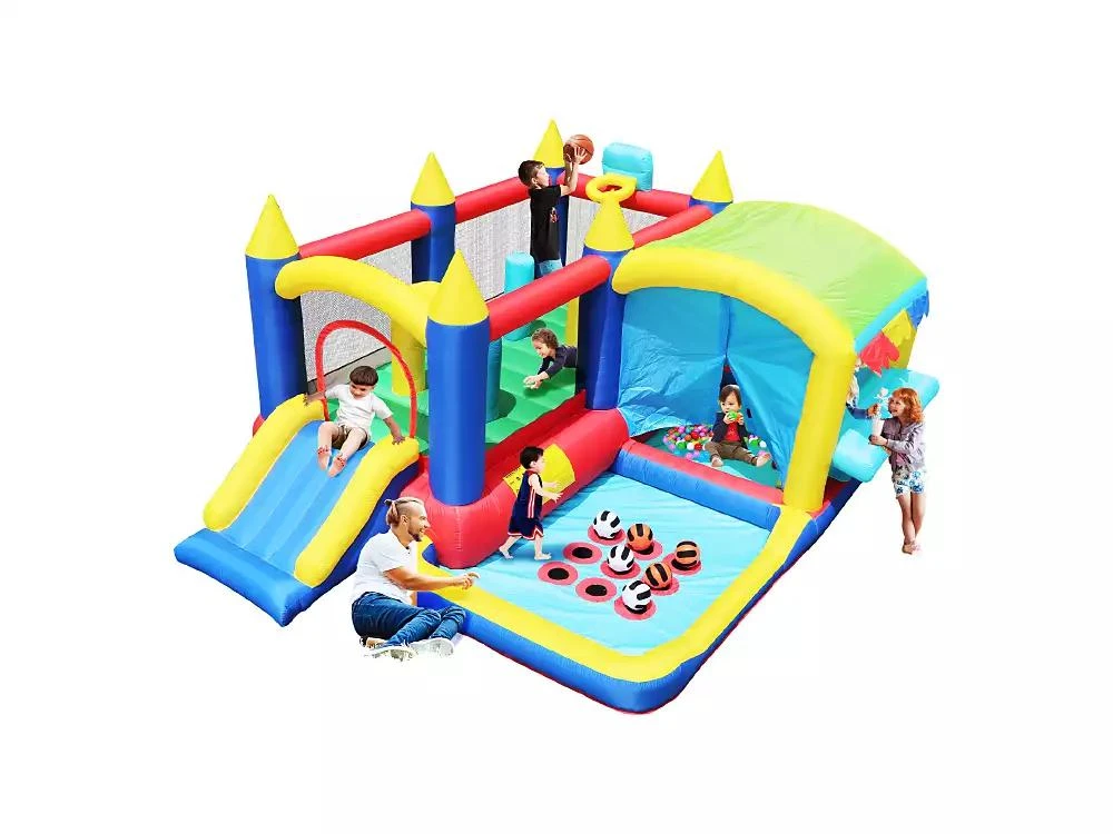 Streamdale Furniture 7-in-1 Inflatable Bouncy House with Ball Pit 9