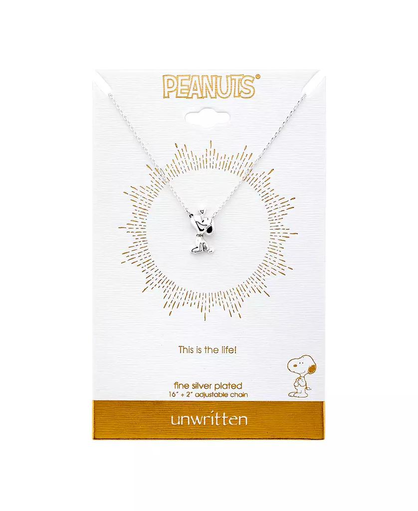 Peanuts Unwritten Snoopy Necklace in Silver Plate