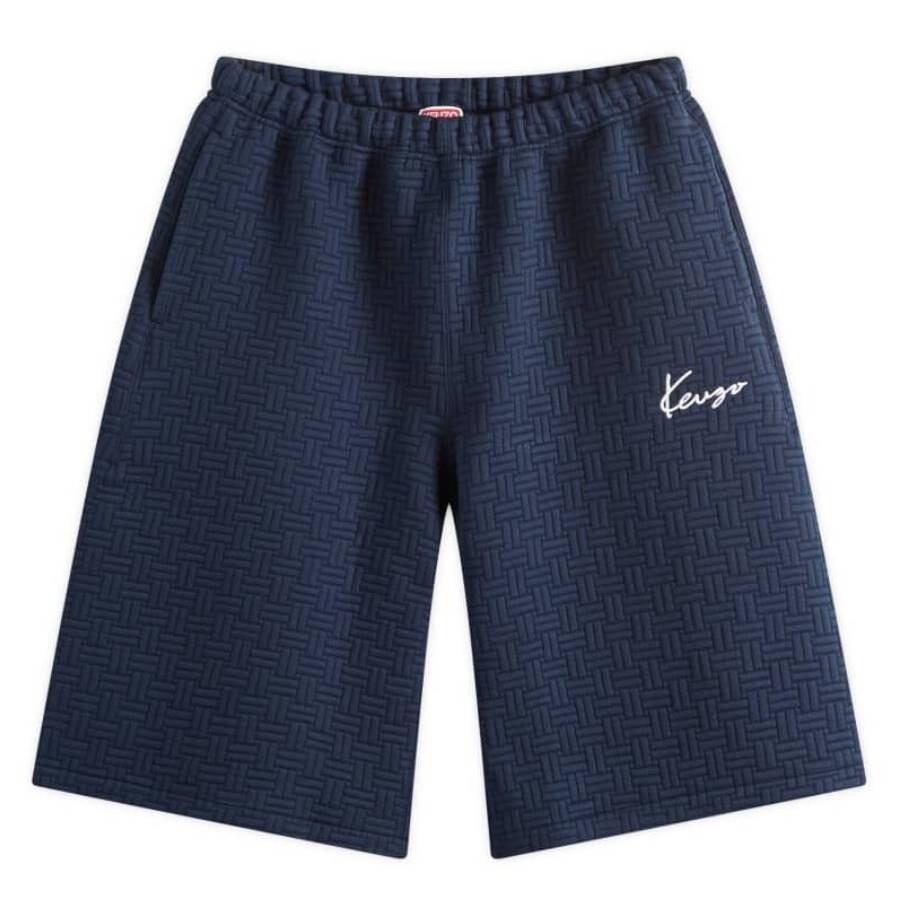 Shop Kenzo Drawn Varsity Logo Printed Track Shorts on Sale at