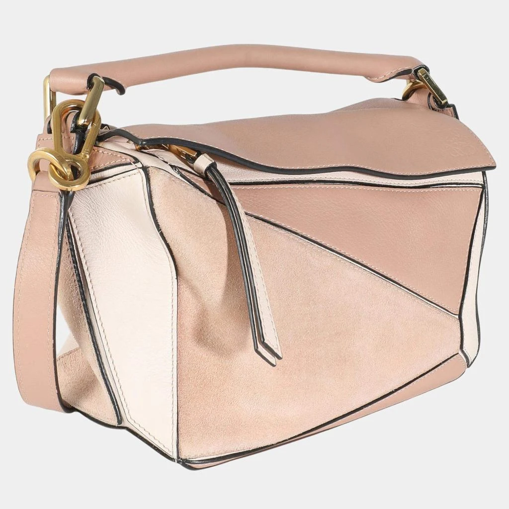 Loewe Loewe Pink Suede Calfskin Small Puzzle Bag 4