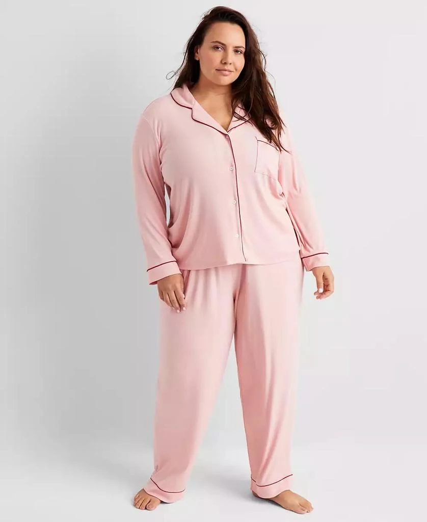 State of Day Women's 2-Pc. Packaged Ribbed Notched-Collar Pajamas Set XS-3X, Created for Macy's 4