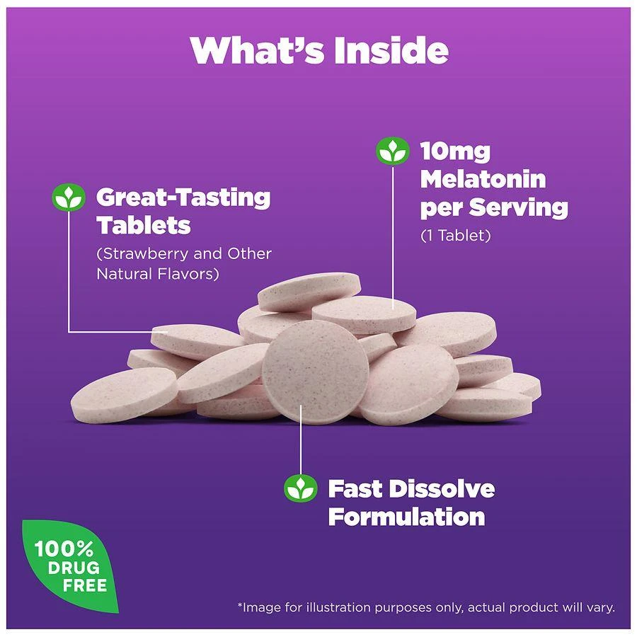 Natrol 10 mg Fast Dissolve Melatonin Tablets Strawberry 8