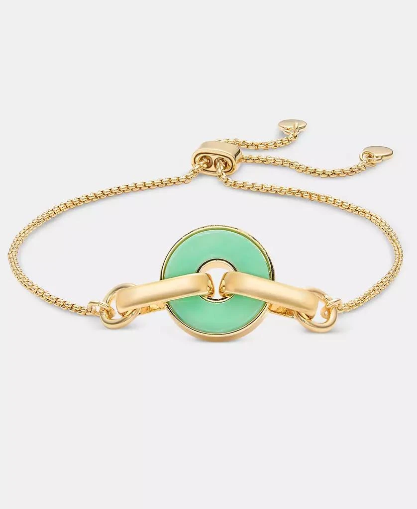DKNY Gold-Tone Inlay Ring Slider Bracelet