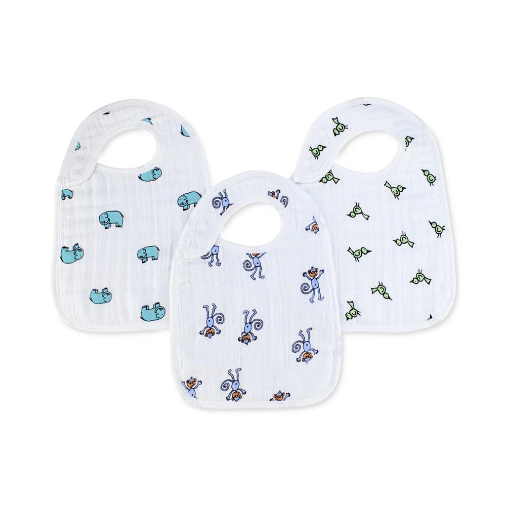 aden by aden + anais Baby Boys or Baby Girls Jungle Bibs, Pack of 3